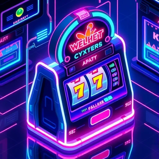 Futuristic cyber-themed slot machine